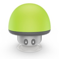 Bluetooth reproduktor Zelený hríbik malý s prísavkou pre deti ako darček