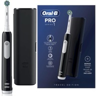 Elektrická zubná kefka Oral-B Pro 1 CrossAction čierna s puzdrom