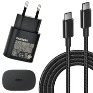 Originálna nabíjačka SAMSUNG 25W, čierna, USB typ C