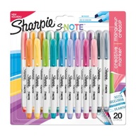 Sharpie S-Note Pastelové zvýrazňovače 20x sada