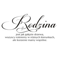 Nápis na stene, nálepka - Rodina je ako - 211