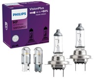 PHILIPS H7 ŽIAROVKA 55W +60 SVETLOV + W5W LED