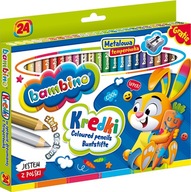 Bambino hrubé pastelky 24 farieb ceruziek KWBD-24