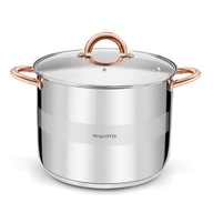 Pevný VEĽKÝ HRNEC INDUKČNÝ PLYNOVÝ 10L nerezový hrniec POKROK Faro COPPER