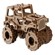 Drevený mestský Monster Truck 1 Puzzle 3D model