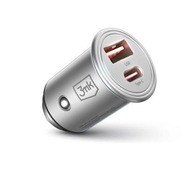 3mk Hyper Car Charger 45W USB / USB-C Silver