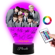 Stolná lampa UV socha BTS Kpop Autogramy