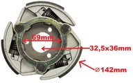 KPL. Čeľuste spojky RMS DAELIM ET 250ccm