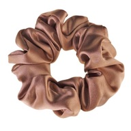 ALMANIA hodvábna gumička do vlasov, hodvábna scrunchie 100% hodvábna káva