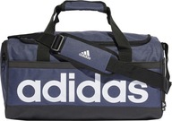 ADIDAS ESSENTIALS LINEAR DUFFEL MEDIUM TAŠKA, NÁMORNÍCKA MODRÁ A BIELA ​​HR5349