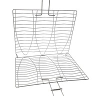 GRILOVACÍ rošt na mäso, ryby, zeleninu, uzavretý košík, oceľový grilovací rošt