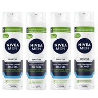 Nivea Men Sensitive upokojujúci gél na holenie 4x200