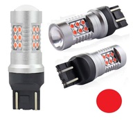 VÝKONNÁ LED ŽIAROVKA W21/5W 7443 RED RED CANBUS