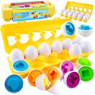 Sada puzzle EGG SORTER na učenie farieb