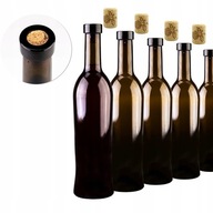 5 ks sklenených fliaš Toscana 500 ml na víno a olivový olej