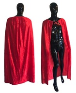 Červená bunda Superhero Man Super Man, materiál LUX, dĺžka 160 cm