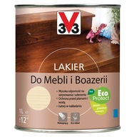 V33 lak na drevený obklad nábytku, bezfarebný, lesklý, 1L