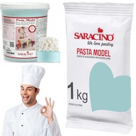 SARACINO TIFFANY BLUE CUKROVÁ PASTA MODRÁ PLASTOVÁ POĽAVA NA DEKORÁCIE 1kg