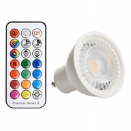 gu10 led RGB + teplá žiarovka s RGBWW diaľkovým ovládaním