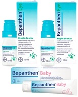 Bepanthen Očné hydratačné očné kvapky 2x10ml + Bepanthen Baby 30g ZDARMA