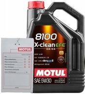 MOTUL OIL 5W-30 8100 X-CLEAN EFE 5L+ ZDARMA