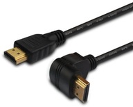 HDMI 2.0 uhlový kábel 90 stupňový uhol 1,5 m kábel