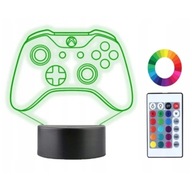 3D LED nočná lampa USB Pad Xbox Gamer + farby