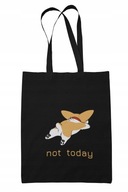 Eco Cotton Shopper Bag Dog CORGI Dnes nie je čierna