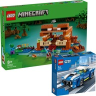 LEGO Minecraft 21256 Žabí dom + auto mestskej polície 60312