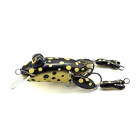 Ručne vyrobený vobler Wob-Art Frog 6,5cm 6g ČIERNA/ŽLTÁ