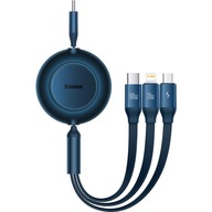 Kábel Baseus na USB-C microUSB Lightning 100W 3v1