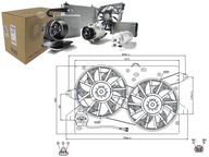 VENTILÁTOR RADIÁTORA (S POUZDROM) FORD MONDEO III 1