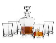 KROSNO SIGNATURE WHISKEY SET, KARAFA + POHÁRE