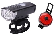 SET BIKE SVETLO LED PREDNÉ + ZADNÉ USB