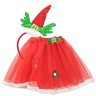 SANTA COSTUME outfit SUKŇA elf 3-10