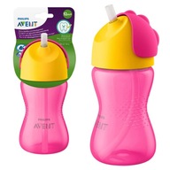 PHILIPS AVENT STRIEBORNÝ hrnček SO SLAMKOU 300ml 12+