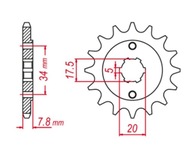 Predné ozubené koleso Grosskopf 279 13 Xr250R 90-94,Crf