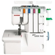 Janome 744D 4-nitný domáci overlock s voľným obšívaním ramien + ZDARMA