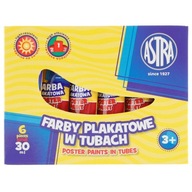 Plagátové farby 6 farieb 30 ml tuba