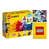 LEGO Classic - Kreatívne priehľadné kocky (11013) + taška + katalóg