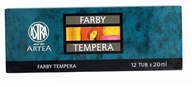 Temperové farby 12 farieb 20ml ASTRA