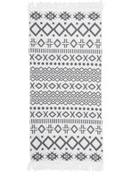 Koberec Kilim Boho Šedé moderné strapce 60x120cm