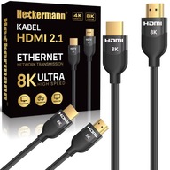 KÁBEL HDMI 2.1 VYSOKÁ RÝCHLOSŤ 8K 60HZ 4K 120HZ KONEKTOR HDMI 3M