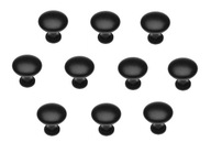 Čierna okrúhla nábytková kľučka na šatníkovú súpravu x10