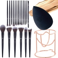 Makeup BRUSHES sada profesionálnych štetcov, 18 kusov, EXTRA POUZDRO NA HUBKU