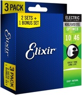 Elixir 16552 Optiweb struny pre elektrickú gitaru (10-46) 3 bal