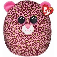 TY Squish-a-Boos vankúš maskot ružový leopard - LAINEY, 22 cm - stredný