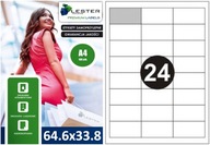 A4 PREMIUM štítky (24 na A4) 64,6 x 33,8 100 listov