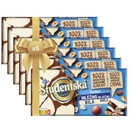 Študentská Biela mliečna čokoláda, sušené ovocie, 6x 170g