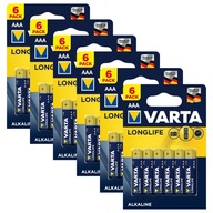 36 kusov VARTA LR03 AAA 1,5V LONGLIFE blister